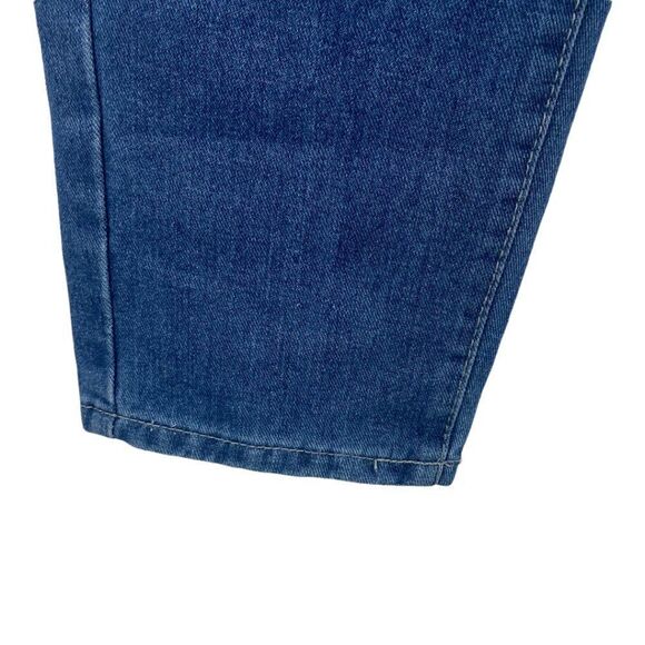 UNBRANDED WOMEN'S Medium Wash High Rise Destroyed Frankenstein Patch Jeans US M - Picture 10 of 11